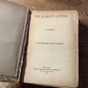 Antique vintage the scarlet letter book a romance in rough shape but maybe could